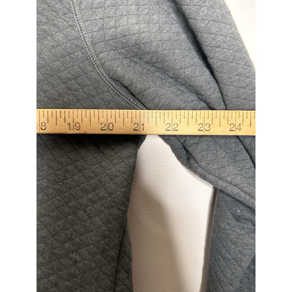 L.L. Bean Gray Textured Open Front Cardigan Jacket Cotton Blend Size Large New - Picture 5 of 9